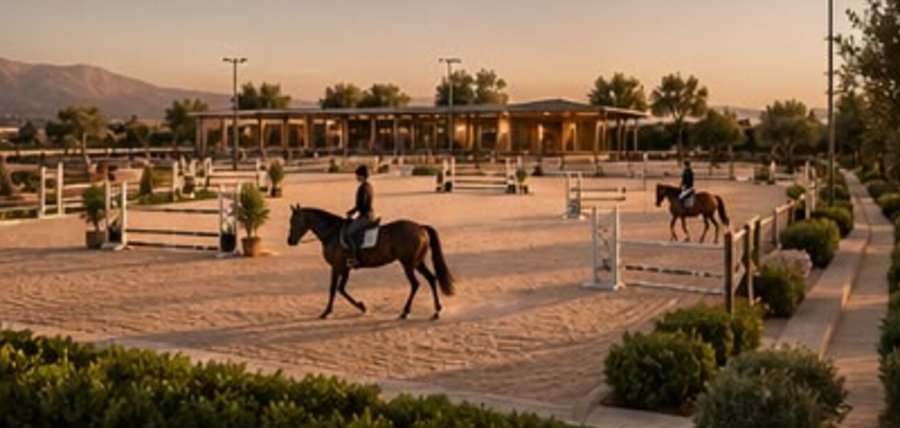 A clinic underway in the main arena